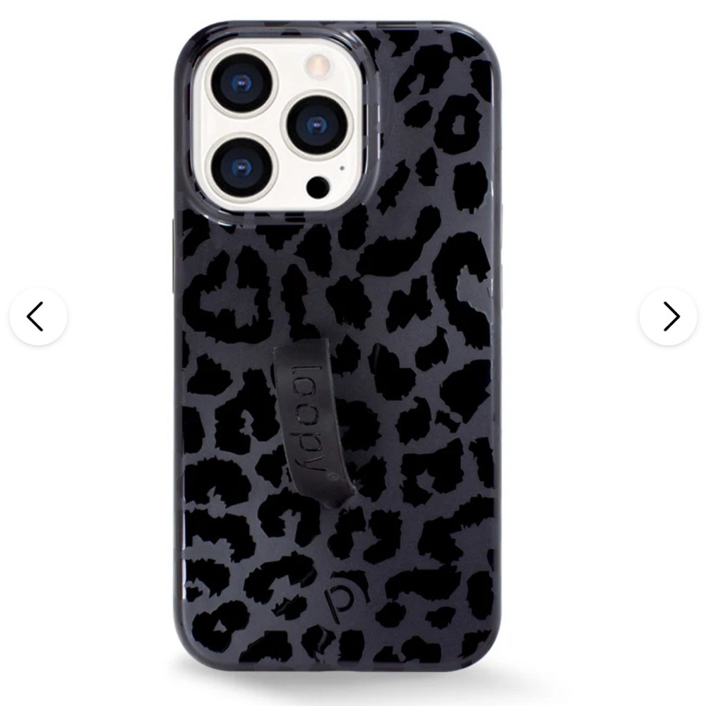 Loopy Black Leopard case